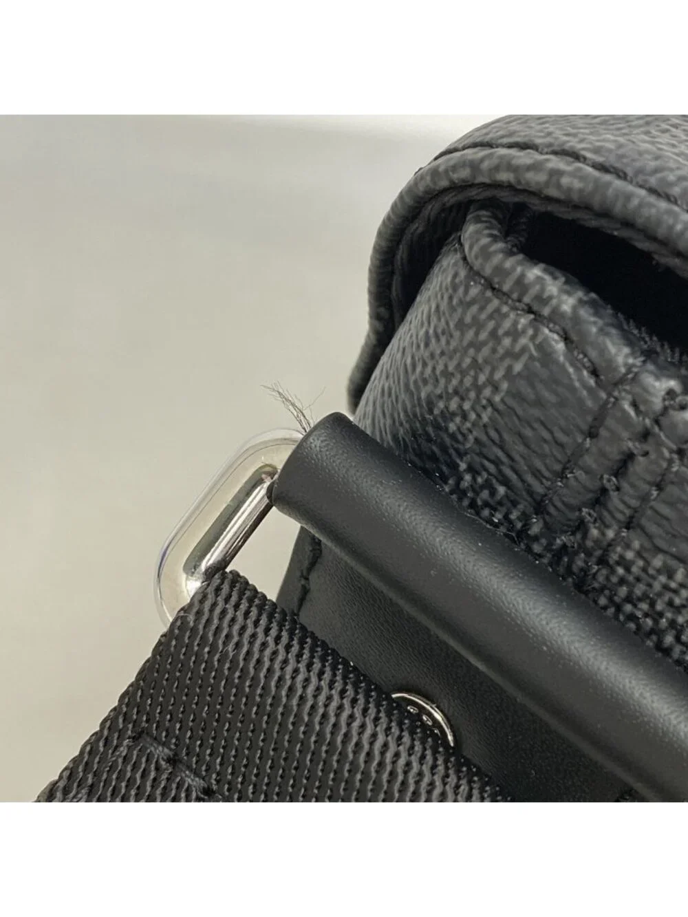 Louis Vuitton Shoulder Bag Damier Graphite District PM Black Gray
